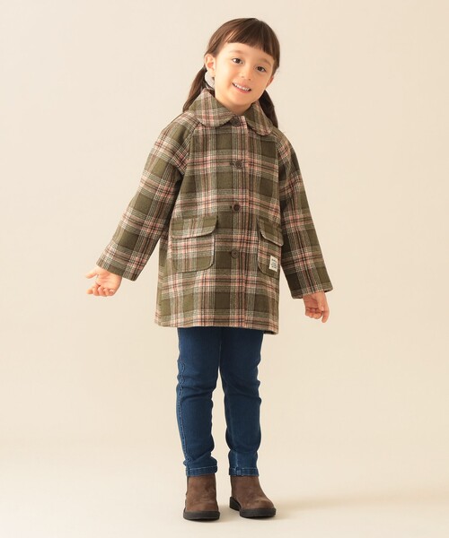 BEAMS mini(ビームスミニ)の「チェック柄 コート 2025FW(90~140cm)(その他アウター・キッズ・オリーブ/ブラウン系その他2・90/140/130/120/110/100)」の9枚目の写真
