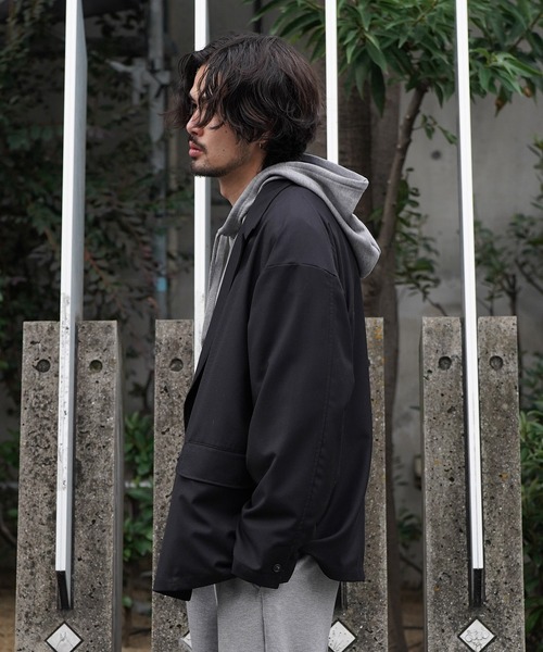 Aphlotus(アプロタス)の「TRダブルブレストテーラードジャケット(テーラードジャケット・メンズ・ブラック/グレー・MEDIUM/SMALL/LARGE)」の15枚目の写真