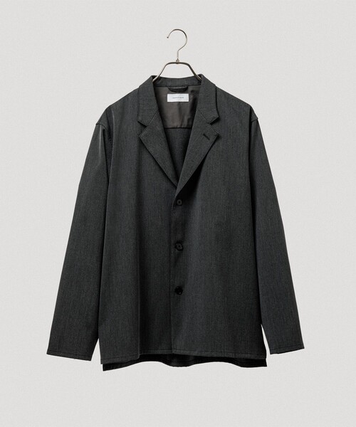 ADAM ET ROPE'（アダムエロペ）の「4WAY ストレッチ ツイル イージー ジャケット / セットアップ対応（テーラードジャケット・メンズ・ブラック/チャコールグレー/カーキ・L/M）」の2枚目の写真