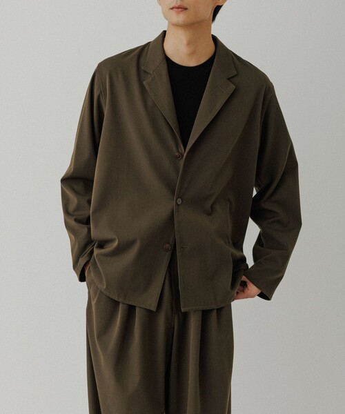 ADAM ET ROPE'（アダムエロペ）の「4WAY ストレッチ ツイル イージー ジャケット / セットアップ対応（テーラードジャケット・メンズ・ブラック/チャコールグレー/カーキ・L/M）」の10枚目の写真