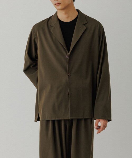 ADAM ET ROPE'（アダムエロペ）の「4WAY ストレッチ ツイル イージー ジャケット / セットアップ対応（テーラードジャケット・メンズ・ブラック/チャコールグレー/カーキ・L/M）」の13枚目の写真