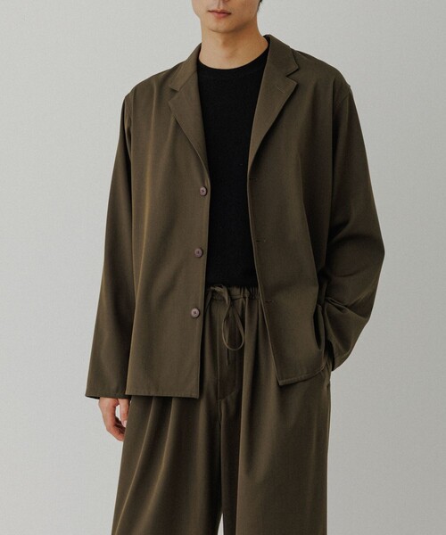 ADAM ET ROPE'（アダムエロペ）の「4WAY ストレッチ ツイル イージー ジャケット / セットアップ対応（テーラードジャケット・メンズ・ブラック/チャコールグレー/カーキ・L/M）」の11枚目の写真