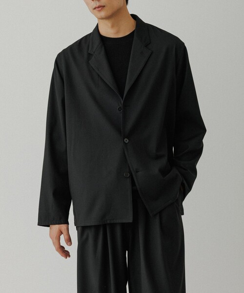 ADAM ET ROPE'（アダムエロペ）の「4WAY ストレッチ ツイル イージー ジャケット / セットアップ対応（テーラードジャケット・メンズ・ブラック/チャコールグレー/カーキ・L/M）」の12枚目の写真