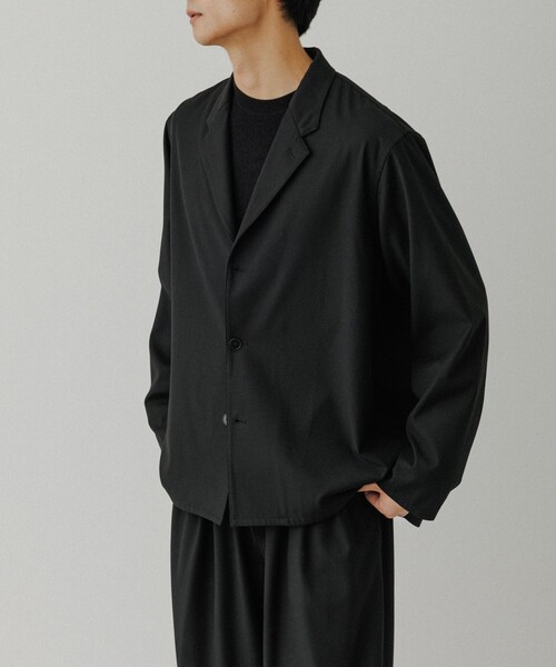 ADAM ET ROPE'（アダムエロペ）の「4WAY ストレッチ ツイル イージー ジャケット / セットアップ対応（テーラードジャケット・メンズ・ブラック/チャコールグレー/カーキ・L/M）」の9枚目の写真