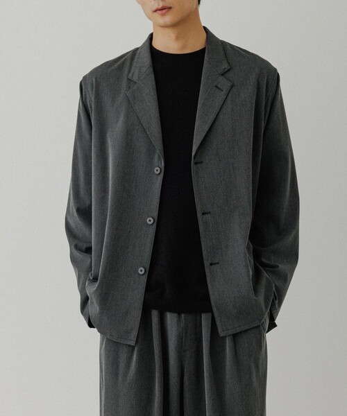 ADAM ET ROPE'（アダムエロペ）の「4WAY ストレッチ ツイル イージー ジャケット / セットアップ対応（テーラードジャケット・メンズ・ブラック/チャコールグレー/カーキ・L/M）」の7枚目の写真