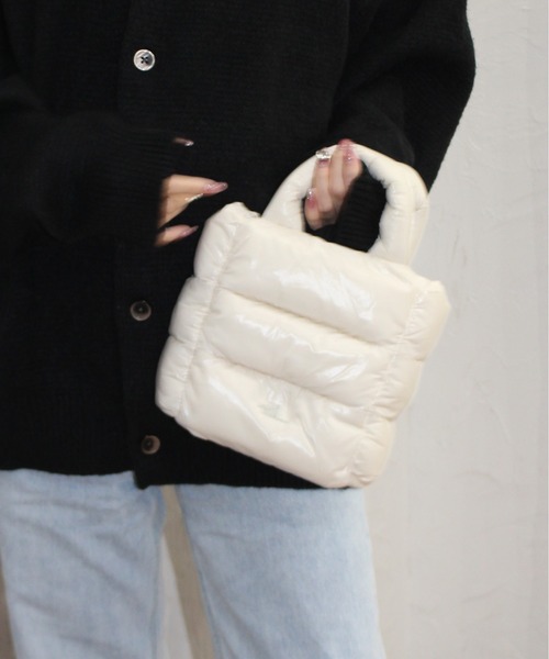 THE NORTH FACE(ザノースフェイス)の「【THE NORTH FACE/ザノースフェイス】トートバッグミニ(PLUMPY TOTE BAG MINI)(トートバッグ・レディース・ホワイト/ブラック/ブラック系その他/クリーム・ONE SIZE)」の18枚目の写真