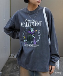 Disney Villains 別注 ピグメント加工ビッグシルエットプリント長袖Tシャツ
