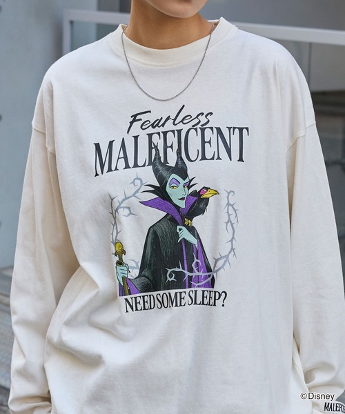 Disney(ディズニー)の「Disney Villains 別注 ピグメント加工ビッグシルエットプリント長袖Tシャツ(Tシャツ/カットソー・レディース・ホワイト系2/ホワイト系/ブラック系/ブラック系3/ブラック系2・L/M)」の11枚目の写真