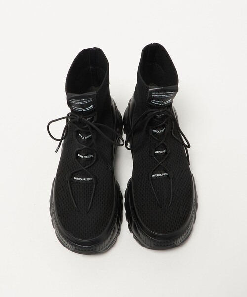 MAISON MAVERICK PRESENTS（メゾンマベリックプレゼンツ）の「＜MAISON MAVERICK PRESENTS＞メッシュニット チャンキー ブーツ（ブーツ・レディース・ブラック・24cm/23cm/23.5cm/24.5cm）」の3枚目の写真