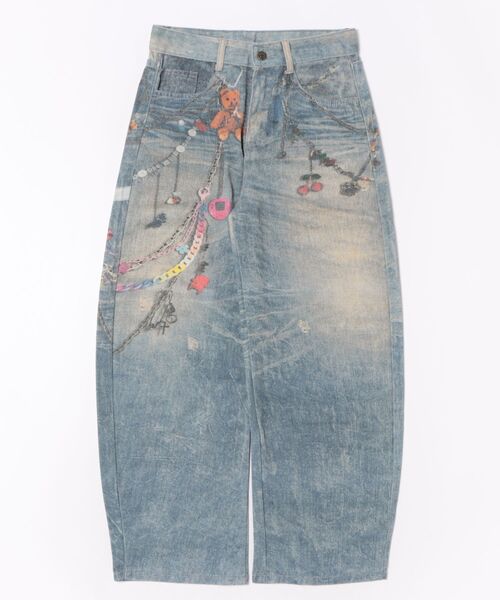 WESTSEA(ウエストシー)の「くま & チェーンプリント デニムライク ワイドパンツ(その他パンツ・レディース・ブルー・M/L)」の14枚目の写真