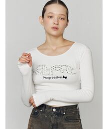 EMODA | ロゴパッチクロップロンT(Tシャツ/カットソー)