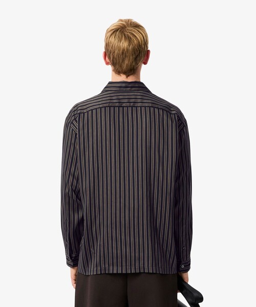 LACOSTE(ラコステ)の「マルチストライプオープンカラーシャツ(シャツ/ブラウス・メンズ・ネイビー・38/39/41/40)」の3枚目の写真