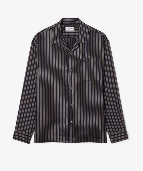 LACOSTE(ラコステ)の「マルチストライプオープンカラーシャツ(シャツ/ブラウス・メンズ・ネイビー・38/39/41/40)」の4枚目の写真