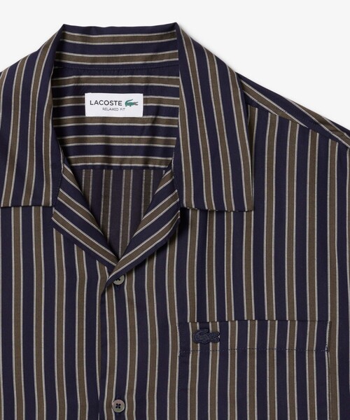 LACOSTE(ラコステ)の「マルチストライプオープンカラーシャツ(シャツ/ブラウス・メンズ・ネイビー・38/39/41/40)」の5枚目の写真