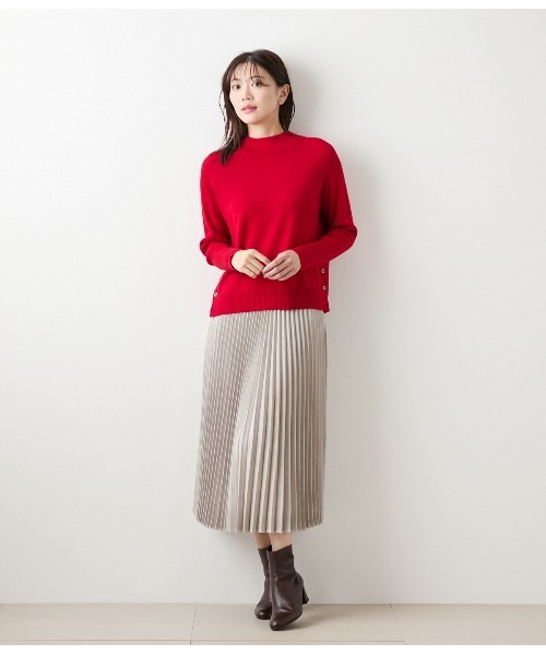 手洗い可能】ウォッシャブルウール ボトルネックプルオーバー（ニット