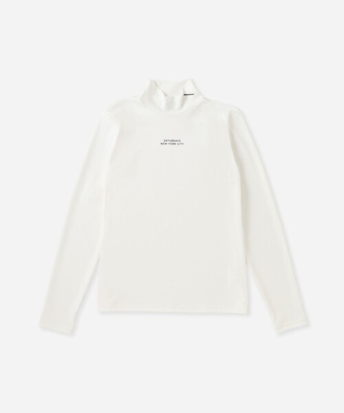Saturdays Golf(サタデーズゴルフ)の「LS Mockneck Shirt | WOMEN(Tシャツ/カットソー・レディース・ブラック/ホワイト・M/S)」の2枚目の写真