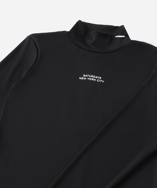 Saturdays Golf(サタデーズゴルフ)の「LS Mockneck Shirt | WOMEN(Tシャツ/カットソー・レディース・ブラック/ホワイト・M/S)」の4枚目の写真