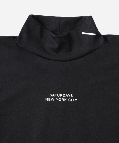 Saturdays Golf(サタデーズゴルフ)の「LS Mockneck Shirt | WOMEN(Tシャツ/カットソー・レディース・ブラック/ホワイト・M/S)」の6枚目の写真