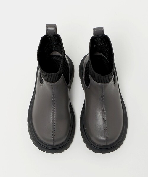 green label relaxing(グリーンレーベルリラクシング)の「ストレッチ リブ ショートブーツ / キッズ 17cm-23cm(ブーツ・キッズ・ブラック/ダークグレー・22cm/23cm/18cm/21cm/20cm/19cm/17cm)」の12枚目の写真