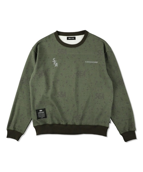 WIND AND SEA(ウィンダンシー)の「S_E_A DN-CAMO CREW NECK(スウェット・メンズ・オリーブ・L/XL)」の1枚目の写真