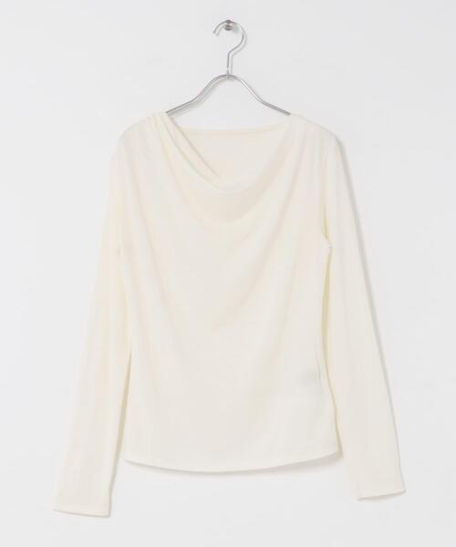 URBAN RESEARCH ROSSO WOMEN（アーバンリサーチ　ロッソ）の「2WAYネックオフショルプルオーバー（Tシャツ/カットソー・レディース・ブラック/オフホワイト/ブラウン・FREE）」の6枚目の写真