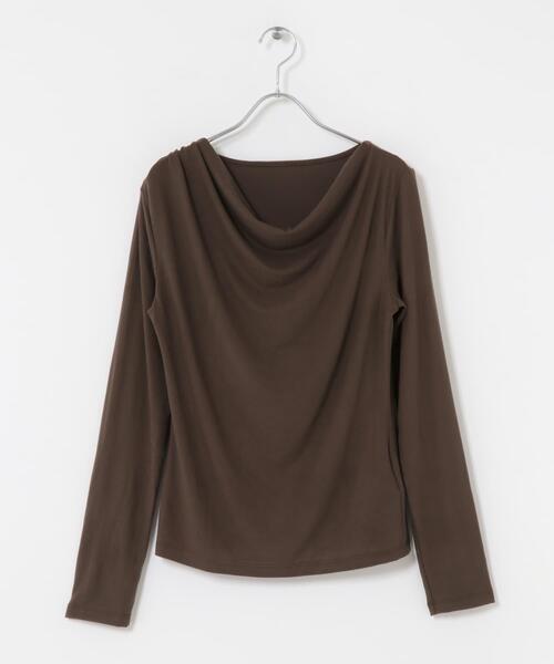 URBAN RESEARCH ROSSO WOMEN（アーバンリサーチ　ロッソ）の「2WAYネックオフショルプルオーバー（Tシャツ/カットソー・レディース・ブラック/オフホワイト/ブラウン・FREE）」の14枚目の写真