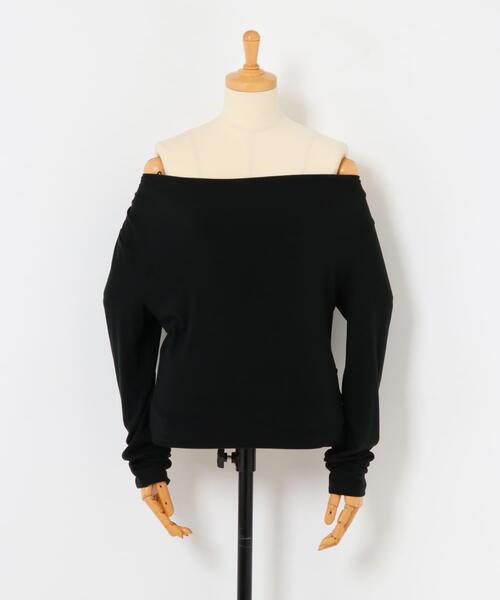 URBAN RESEARCH ROSSO WOMEN（アーバンリサーチ　ロッソ）の「2WAYネックオフショルプルオーバー（Tシャツ/カットソー・レディース・ブラック/オフホワイト/ブラウン・FREE）」の18枚目の写真