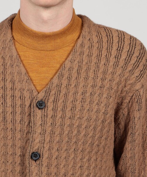 TOMORROWLAND tricot アルパカポリエステルケーブル Vネック