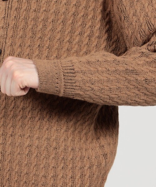 TOMORROWLAND tricot アルパカポリエステルケーブル Vネック