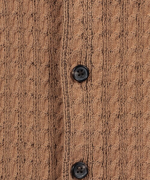 TOMORROWLAND （トゥモローランド）の「TOMORROWLAND tricot アルパカポリエステルケーブル Vネックカーディガン（カーディガン/ボレロ・メンズ・ネイビー/オフホワイト/キャメル・S/M/L）」の12枚目の写真