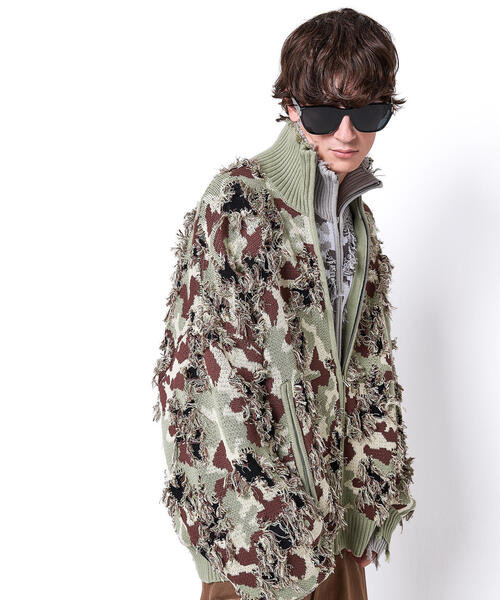 DANKE SCHON（ダンケシェーン）の「DankeSchon/ダンケシェーン/CAMO KNIT DRIVERS（カーディガン/ボレロ・レディース・モスグリーン/グレー・M/L）」の18枚目の写真