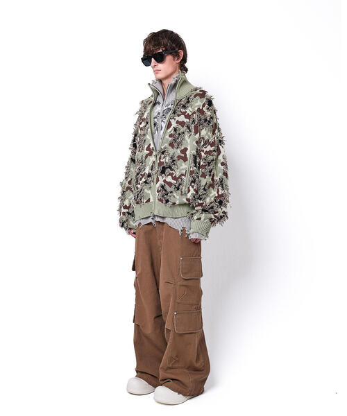 DANKE SCHON（ダンケシェーン）の「DankeSchon/ダンケシェーン/CAMO KNIT DRIVERS（カーディガン/ボレロ・レディース・モスグリーン/グレー・M/L）」の19枚目の写真