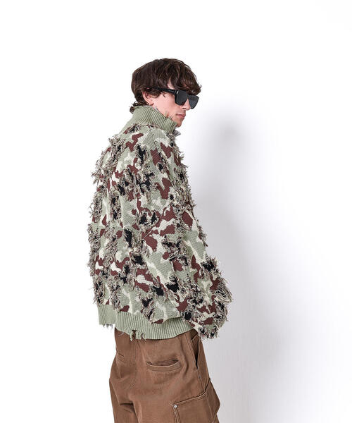 DANKE SCHON（ダンケシェーン）の「DankeSchon/ダンケシェーン/CAMO KNIT DRIVERS（カーディガン/ボレロ・レディース・モスグリーン/グレー・M/L）」の21枚目の写真