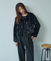 MINS MINIS（ミンスミニス）の「ノーカラーファージャケット（ノーカラージャケット）」