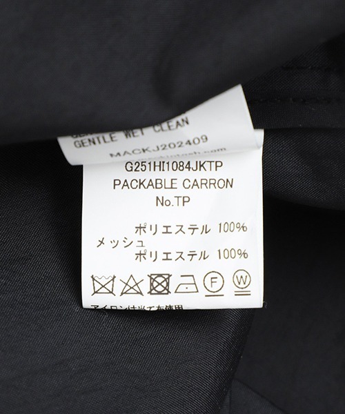 Mackintosh（マッキントッシュ）の「MACKINTOSH / マッキントッシュ：PACKABLE CARRON：G251HI1084JKTP[MUS]（その他アウター・メンズ・ブラック・38）」の7枚目の写真