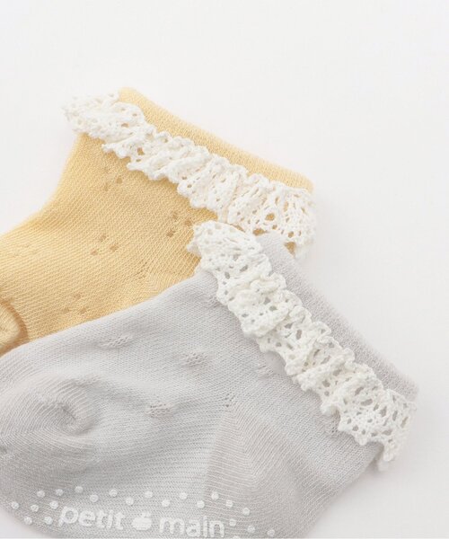 petit main(プティマイン)の「BABY3Pソックス(ベビーシューズ/ベビーソックス・キッズ・グリーン/マスタード/ライトピンク/クリーム・11-13cm/9-11cm)」の5枚目の写真