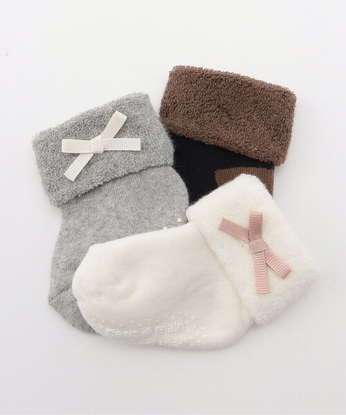 petit main(プティマイン)の「BABY3Pソックス(ベビーシューズ/ベビーソックス・キッズ・グリーン/マスタード/ライトピンク/クリーム・11-13cm/9-11cm)」の6枚目の写真