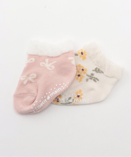 petit main(プティマイン)の「BABY3Pソックス(ベビーシューズ/ベビーソックス・キッズ・グリーン/マスタード/ライトピンク/クリーム・11-13cm/9-11cm)」の7枚目の写真