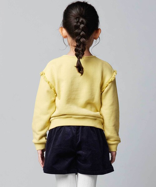 BeBe（ベベ）の「マシュマロウラケおでかけ肩フリンジトレーナー（スウェット・キッズ・イエロー/ブルー・130cm/120cm/100cm/110cm/140cm/150cm）」の5枚目の写真