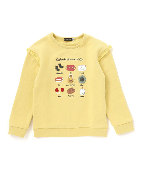 BeBe（ベベ）の「マシュマロウラケおでかけ肩フリンジトレーナー（スウェット・キッズ・イエロー/ブルー・130cm/120cm/100cm/110cm/140cm/150cm）」の6枚目の写真