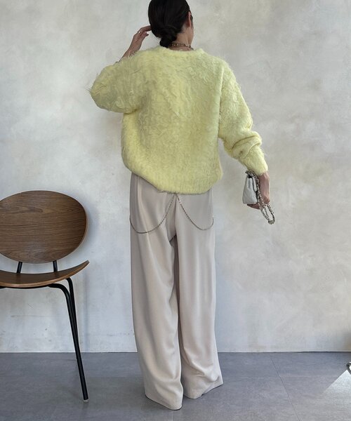 DouDou(ドゥドゥ)の「【WEB限定】ロングシャギープルオーバー(ニット/セーター・レディース・アイボリー/ベージュ/イエロー/チャコールグレー・FREE)」の21枚目の写真