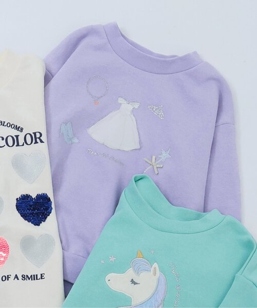 apres les cours(アプレレクール)の「5柄バラエティモチーフトレーナー_ジュニア対応(スウェット・キッズ・ブラウン/エンジ/ミント/ラベンダー/アイボリー・80/90/100/110/120/130/140)」の4枚目の写真