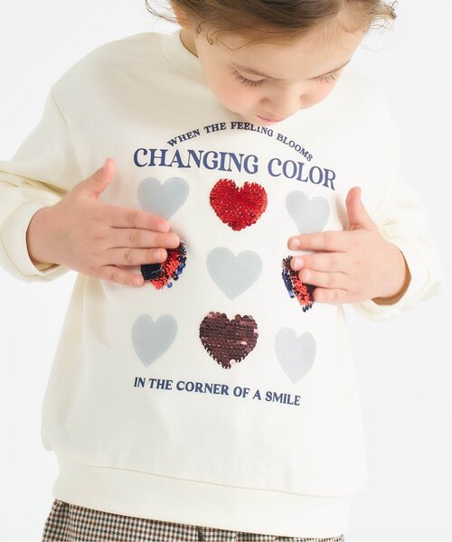 apres les cours(アプレレクール)の「5柄バラエティモチーフトレーナー_ジュニア対応(スウェット・キッズ・ブラウン/エンジ/ミント/ラベンダー/アイボリー・80/90/100/110/120/130/140)」の14枚目の写真