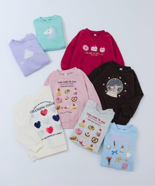 apres les cours(アプレレクール)の「5柄バラエティモチーフトレーナー_ジュニア対応(スウェット・キッズ・ブラウン/エンジ/ミント/ラベンダー/アイボリー・80/90/100/110/120/130/140)」の18枚目の写真