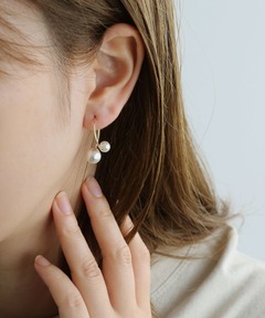 WEB限定》パールフープピアスM K10（両耳）（ピアス（両耳用