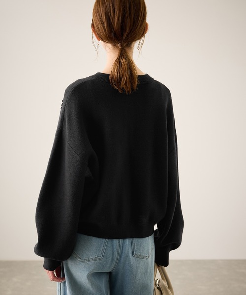 ROPE' PICNIC（ロペピクニック）の「ビジューニットカーディガン（カーディガン/ボレロ・レディース・グレー/ブルー/ブラック/レッド/キナリ・FREE）」の9枚目の写真