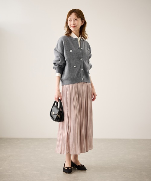 ROPE' PICNIC（ロペピクニック）の「ビジューニットカーディガン（カーディガン/ボレロ・レディース・グレー/ブルー/ブラック/レッド/キナリ・FREE）」の12枚目の写真