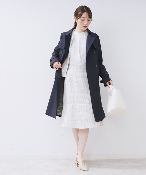 index(インデックス)の「バンドカラーフリルブラウス【洗濯機OK/イージーアイロン】(シャツ/ブラウス・レディース・オフホワイト/ネイビー/チャコール/グレー系2・36/42/40/38)」の19枚目の写真
