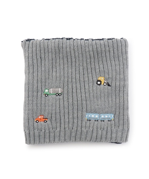 kladskap（クレードスコープ）の「働く車2WAYニット帽（ニットキャップ/ビーニー・キッズ・グレー/ネイビー・F）」の3枚目の写真