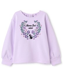 【あったか】ドリーミーネコ刺しゅうトレーナー